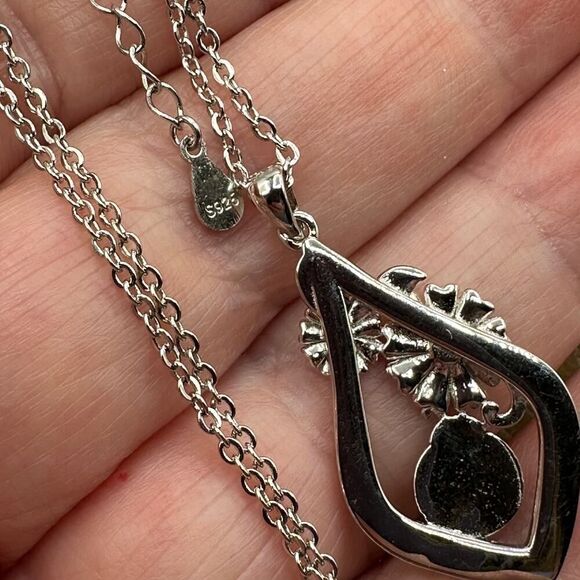 I Love You Forever Ladybug Sunflower Sterling Silver Necklace - Picture 5 of 5